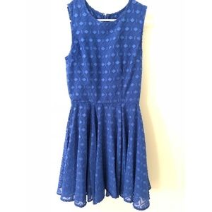 Maison Jules Blue Fit & Flare Dress